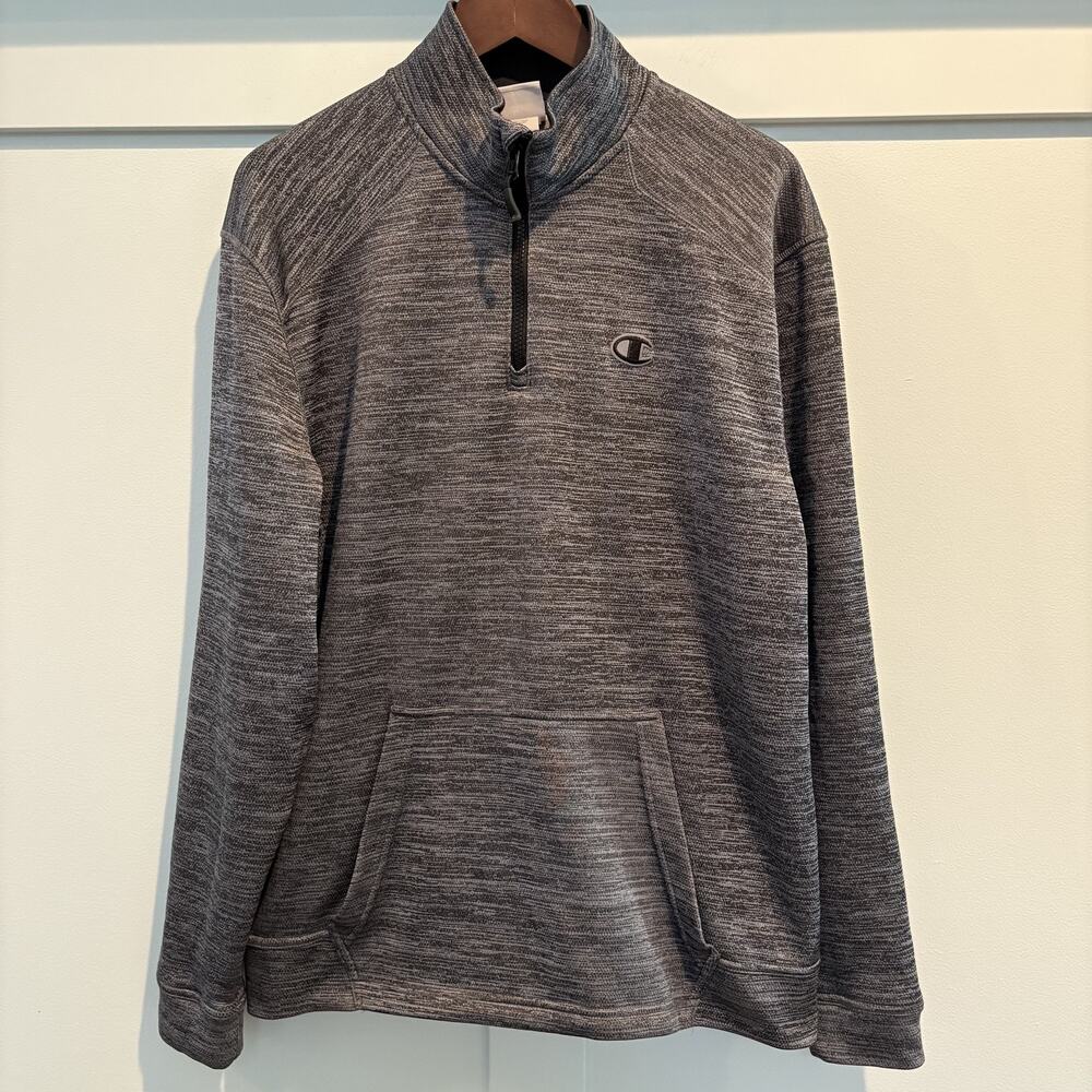 Champion Pullover Mens Large Duofold Warm CTRL Performance 1/4 Zip Sweatshirt